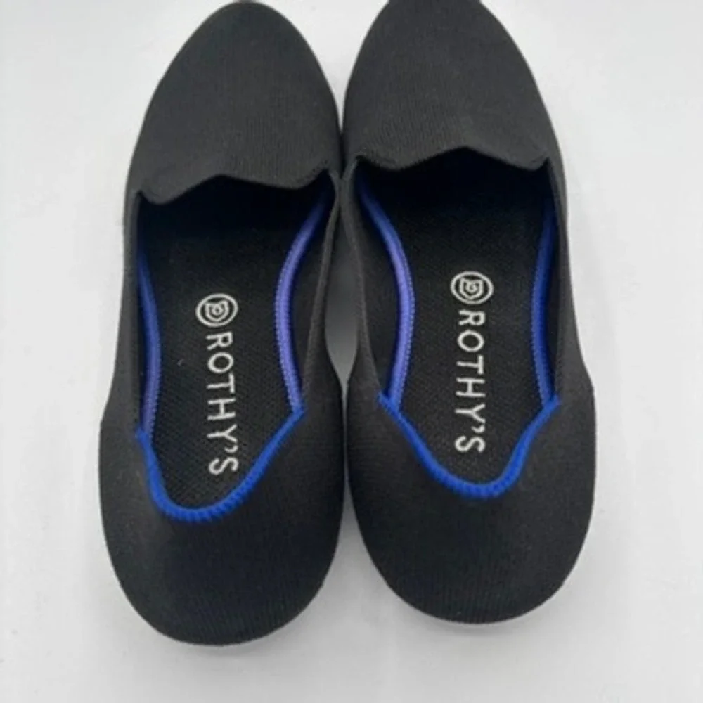 Rothys The Loafers Women Sz 11 Black Slip On Flat Comfort Shoes - Picture 3 of 10